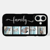 Script Familie Foto Schwarz Case-Mate iPhone Hülle (Rückseite (Horizontal))