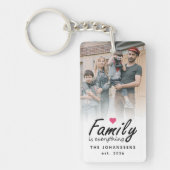 Script Family is Everything 2 Sided Custom Photo Schlüsselanhänger (Vorderseite)