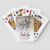 Script Family is Everything Modern Custom Photo Spielkarten (Rückseite)