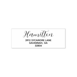 Script Family Name & Simple Address Permastempel