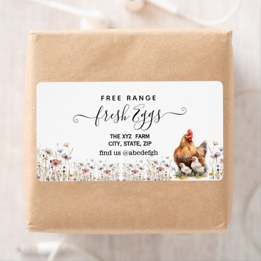 Script Farmhouse Watercolor Egg Carton  (Insitu)