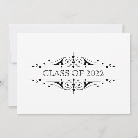 Script Feather Quill Abschluss Einladung (Rückseite)