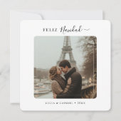 Script Feliz Navidad Couple Foto Weihnachten (Vorderseite)