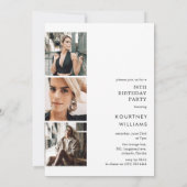 Script Fifty 4 Photo Collage 50th Birthday Einladung (Rückseite)