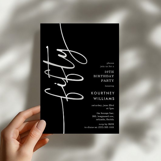 Script Fifty' 50. Geburtstag Einladung