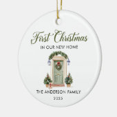 Script First Christmas At Our New Home Keramik Ornament (Links)