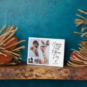 Script First Father's Day Photo Collage Gift Fotoplatte (Seite)