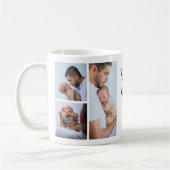 Script First Father's Day Photo Collage Gift Kaffeetasse (Links)