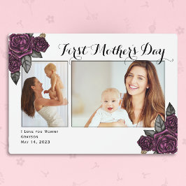 Script First Mother's Day Foto Fotoplatte