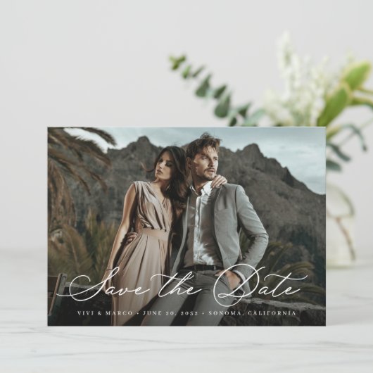 Script Flow | Photo Wedding Save The Date (Stehend Vorderseite)