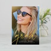 Script Foil Photo Graduation Announcement & Invite Folieneinladung (Stehend vorne)