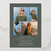 Script Foil Photo Graduation Announcement & Invite Folieneinladung (Rückseite)