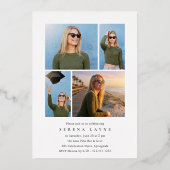 Script Foil Photo Graduation Announcement & Invite Folieneinladung (Rückseite)