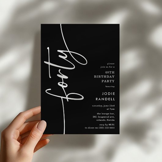 Script Forty' 40. Geburtstag Einladung