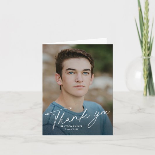 Script-Foto-Abschluss Dankeskarte (Vorderseite)