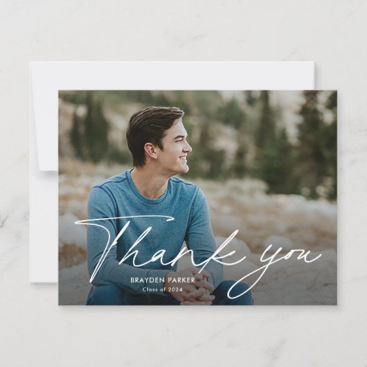 Script-Foto-Abschluss Dankeskarte (Vorderseite)