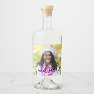 Script Foto Abschluss Liquor Flasche Etikett