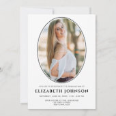 Script-Foto-Graduierungspartei Einladung (Rückseite)