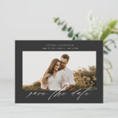 Script Foto Hochzeit speichern Sie das Datum Einla Einladung (Stehend Vorderseite)