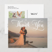 Script Foto Hochzeit Vielen Dank Postcard Postkarte (Vorne/Hinten)