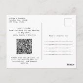 Script Foto Minimalist Save-the-Date Postkarte (Rückseite)