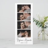 Script-Foto-Stand-Lesezeichen Hochzeit Speichern S Save The Date (Stehend Vorderseite)