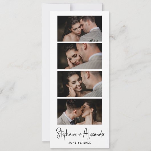 Script-Foto-Stand-Lesezeichen Hochzeit Speichern S Save The Date (Vorderseite)