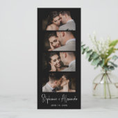Script-Foto-Stand-Lesezeichen Hochzeit Speichern S Save The Date (Stehend Vorderseite)