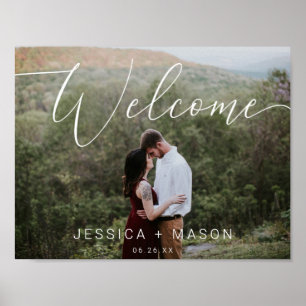 Script Foto Wedding Welcome Sign Poster