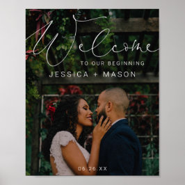 Script Foto Wedding Welcome Sign Poster