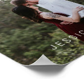 Script Foto Wedding Welcome Sign Poster (Ecke)