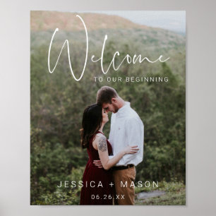 Script Foto Wedding Welcome Sign Poster