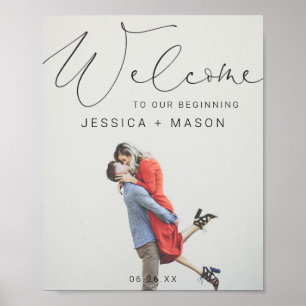 Script Foto Wedding Welcome Sign Poster
