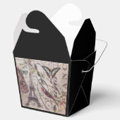 Script Französisch Land Schmetterling Paris Eiffel Geschenkschachtel (Geöffnet)