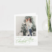 Script Frohe Weihnachten 1 Foto Gefaltete Weihnach (Vorderseite)