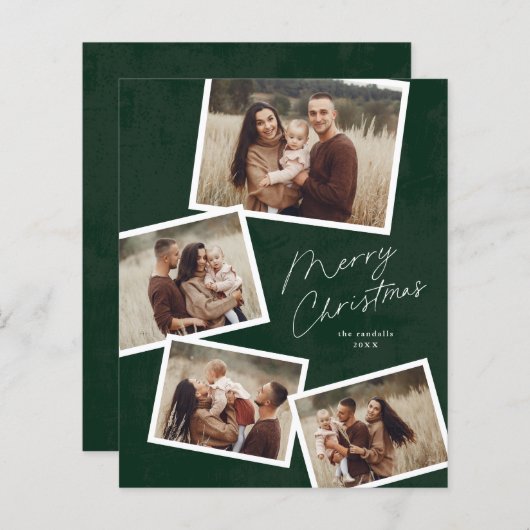 Script Frohe Weihnachten 4 Foto Budget Weihnachtsk (Vorne/Hinten)