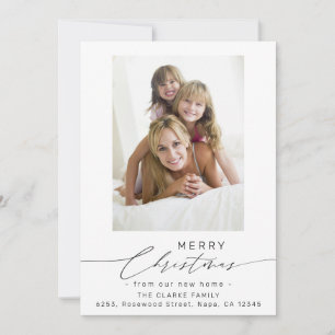 Script Frohe Weihnachten aus unserem neuen Zuhause