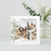 Script Frohe Weihnachten Berry Foto Weihnachtskart (Stehend Vorderseite)