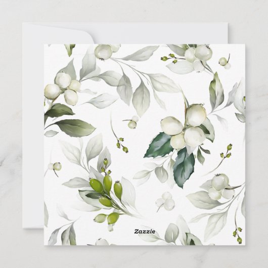 Script Frohe Weihnachten Berry Foto Weihnachtskart (Rückseite)