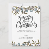 Script Frohe Weihnachten Illustrierte Glocken (Vorderseite)