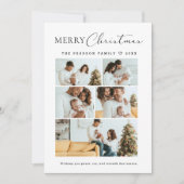 Script Frohe Weihnachten Multi Foto Grid Modern (Vorderseite)