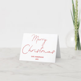 Script Frohe Weihnachts Red Holiday Card Feiertagskarte