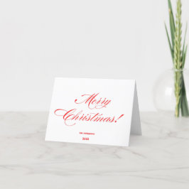 Script Frohe Weihnachts Red Holiday Card Feiertagskarte