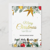 Script Frohe Weihnachts-Weihnachtskarte Feiertagskarte (Vorderseite)