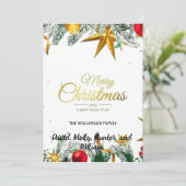 Script Frohe Weihnachts-Weihnachtskarte Feiertagskarte (Stehend Vorderseite)