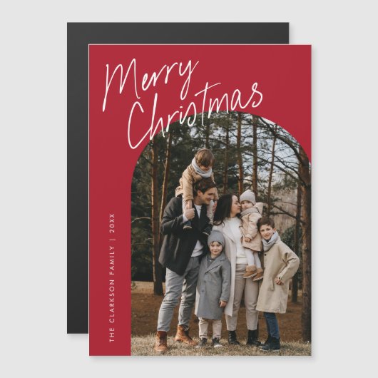 Script Frohe Weihnachtsgeschichte Foto Magnetkarte (Vorne/Hinten)