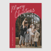 Script Frohe Weihnachtsgeschichte Foto Magnetkarte (Vorderseite)