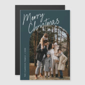 Script Frohe Weihnachtsgeschichte Foto Magnetkarte (Vorne/Hinten)