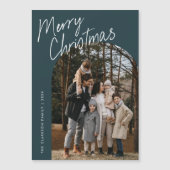 Script Frohe Weihnachtsgeschichte Foto Magnetkarte (Vorderseite)