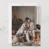 Script Frohe Weihnachtskranz Feiertagskarte (Rückseite)